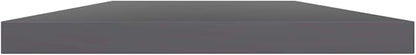 Set of 4 Wall Mounted Floating Shelves, 23.6 Inch High Gloss Grey Engineered Wood Storage Boards for Bedroom, Living Room and Home Office Decor