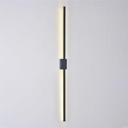 Black Linear Wall Sconce Minimalist Hardwired Indoor Wall Light Fixture for Hallway Living Room Bedroom Modern Decorative Lighting(Black,120cm)