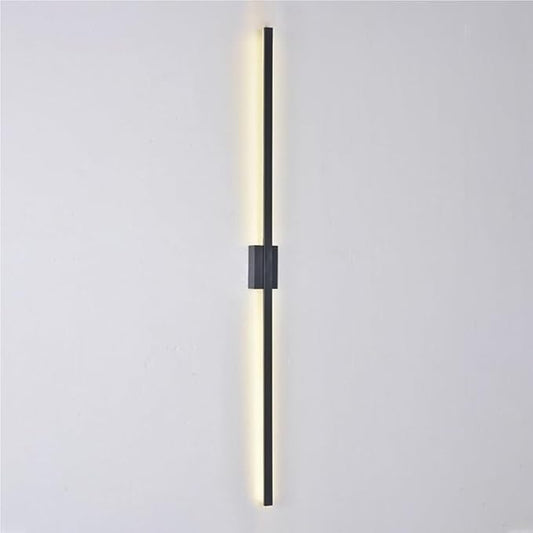 Black Linear Wall Sconce Minimalist Hardwired Indoor Wall Light Fixture for Hallway Living Room Bedroom Modern Decorative Lighting(Black,120cm)