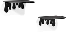 SetGame 2-Pack Acrylic Small Wall Shelves - 7 Inch Floating Shelf for Walls, Home Wall Display Ledges for Storage, Room Décor, Small Album & Items Organizer Display