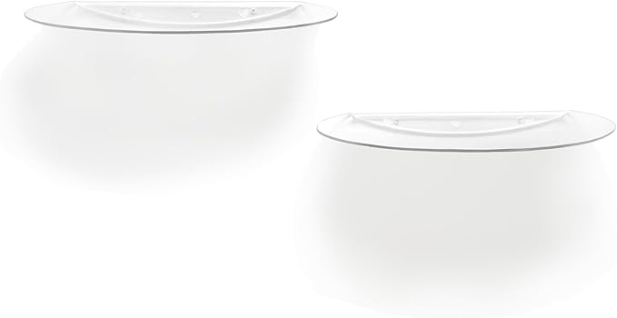 SetGame 2-Pack Acrylic Small Wall Shelves Wall Decor Wall Mounted, 12