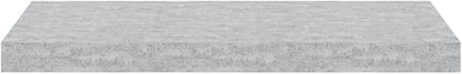 Concrete Grey Honeycomb MDF and Metal Floating Wall Shelf, 4-Piece Set for Stylish Storage and Modern Display
