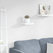 High Gloss White Honeycomb MDF Floating Wall Shelf 9.1 Inch, Modern Wall Mounted Shelf for Living Room Bedroom Office, Sturdy Storage Display for Books Decor