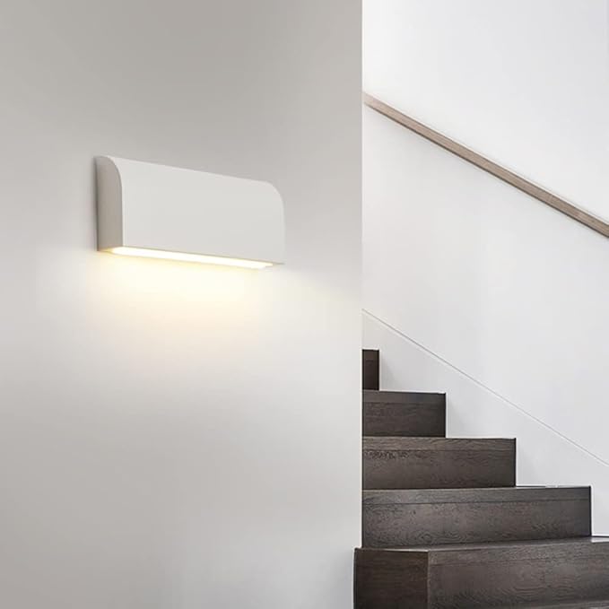LED Rectangle Wall Light Modern Wall Sconce Lamp, Minimalist Wall Sconces Indoor Lighting Fixtures for Living Room Bedroom Bedside, 4000K Natural White Wall Wash Lights
