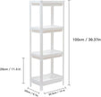 HIEEY 4 Tier Bathroom Shelf,Bathroom Rack, Shelves Organizer, for Bathroom Laundry Pantry Kitchen Narrow Places
