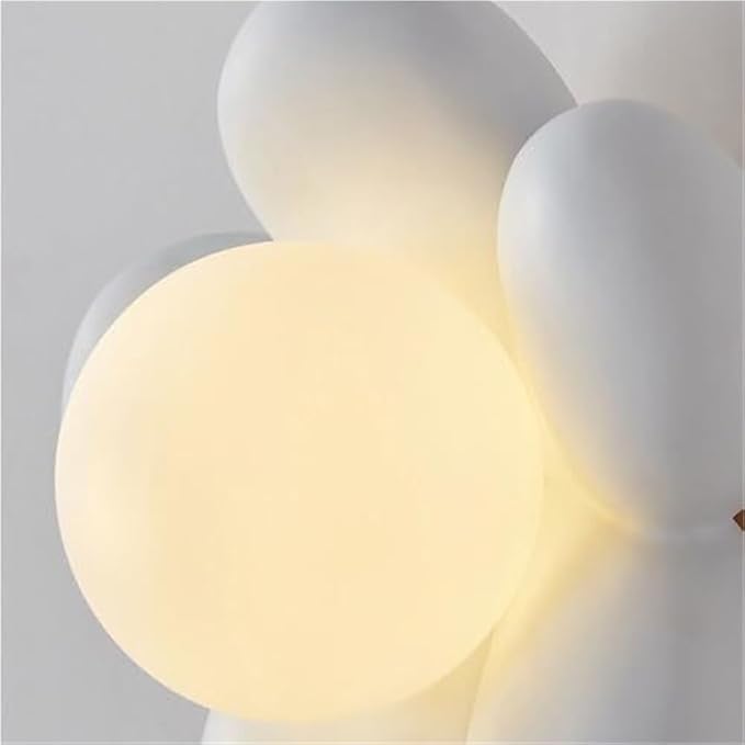 Modern Minimalist Wall Lamp Cream Flower Accent Light for Bedroom Living Room Study Room Dining Room Stairs Porch Hall Restaurant Wall Mounted Lamp Creative Simplicity Wall Sconce(White)
