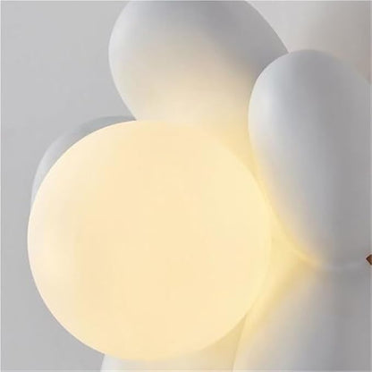 Modern Minimalist Wall Lamp Cream Flower Accent Light for Bedroom Living Room Study Room Dining Room Stairs Porch Hall Restaurant Wall Mounted Lamp Creative Simplicity Wall Sconce(White)