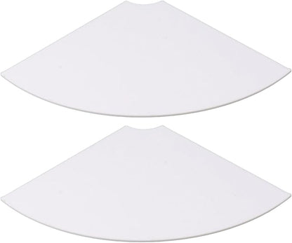 Yosoo Health Gear Acrylic Wall Mount Floating Corner Shelves 2pcs Quarter Round Shower Shelf, Sturdy Wall Storage Display Organizer for Bathroom Kitchen Bedroom Living Room 1.2 x 8.3 x 8.3in (White)