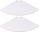 Yosoo Health Gear Acrylic Wall Mount Floating Corner Shelves 2pcs Quarter Round Shower Shelf, Sturdy Wall Storage Display Organizer for Bathroom Kitchen Bedroom Living Room 1.2 x 8.3 x 8.3in (White)