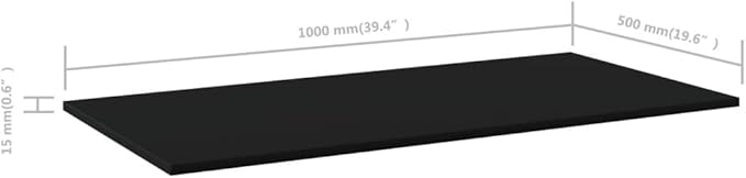 Set of 4 Wall Mounted Floating Shelves, 39.4 Inch Minimalist Engineered Wood Storage Shelf for Living Room, Bedroom and Home Office Display, Black