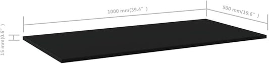 Set of 4 Wall Mounted Floating Shelves, 39.4 Inch Minimalist Engineered Wood Storage Shelf for Living Room, Bedroom and Home Office Display, Black