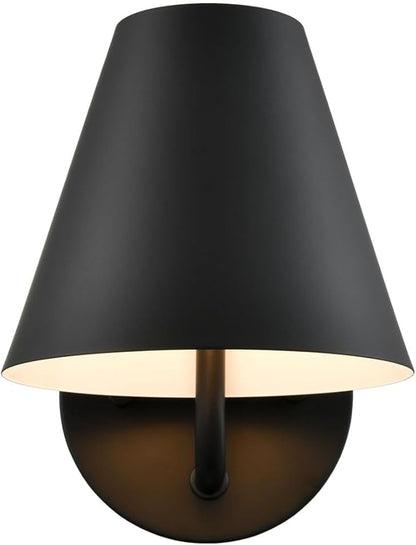 DIRYZON Industrial Wall Sconces Set of Two,Metal Barn Wall Lights for Bedroom,Black Sconce Lighting for Living Room Kitchen Hallway