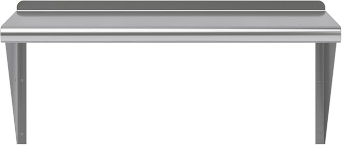 AmGood 18 in. x 30 in. Stainless Steel Wall Shelf | NSF | Metal Shelving | Garage, Laundry, Storage, Utility Room | Restaurant, Commercial Kitchen