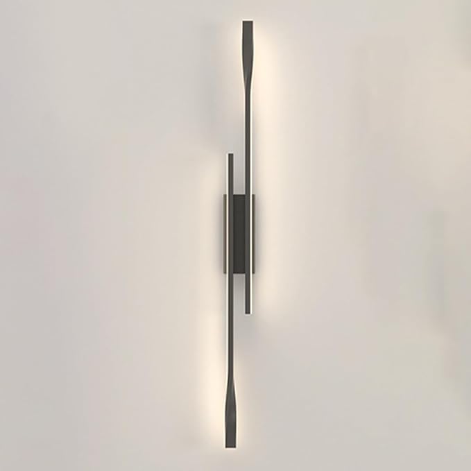 Modern Corner LED Wall Lamp Minimalist Indoor Light Long Strip Linear Light Hardwired Hallway Wall Sconce Dimmable Lighting Fixture for Bedroom Kitchen Island Bar Living Room Bathroom