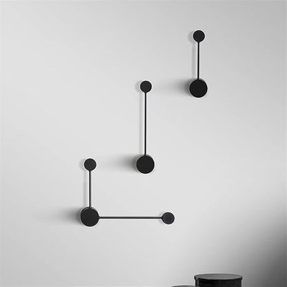 LED Wall Sconce Mid-Century Wall Lamp Lighting Fixture Black Finish丨Acrylic Indoor Modern Wash Wall Spot Light丨Wall Mount Lamps for Living Room Bedroom Hallway Home Room Decor (1 Light15CM6000K)
