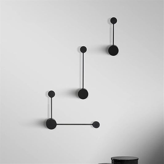 LED Wall Sconce Mid-Century Wall Lamp Lighting Fixture Black Finish丨Acrylic Indoor Modern Wash Wall Spot Light丨Wall Mount Lamps for Living Room Bedroom Hallway Home Room Decor (1 Light25CM6000K)