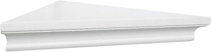 ZGZD White Corner Shelf Wall Mounted Storage Display Shelves for Home Decor, Set of 2