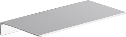 Danpoo Small Floating Shelf for Wall Storage, Mini Display Shelf for Collectibles, Metal Wall Shelf for Bathroom/Living Room/Kitchen/Bedroom(Silver, 8")