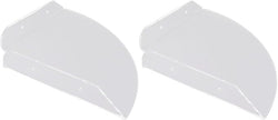 Acrylic Wall Mount Floating Corner Shelves 2pcs Quarter Round Shower Shelf, Sturdy Wall Storage Display Organizer for Bathroom Kitchen Bedroom Living Room 1.2 x 8.3 x 8.3in (Transparent)