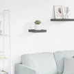 High Gloss Grey Floating Wall Shelf, Honeycomb MDF with Metal Frame, 9.1 x 9.3 x 1.5 Inches, Modern Storage for Decorative Display and Organizing Small Items, Easy Mounting,