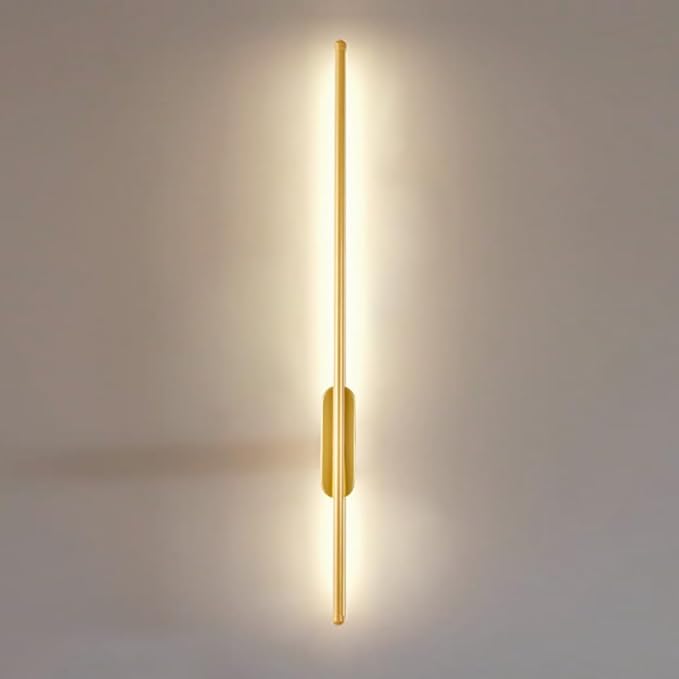 LED Hardwired Long Wall Sconce - Minimalist Linear Wall Light Fixture for Bedroom, Living Room, Hallway (3000K, 100cm)