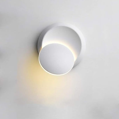 Chrasy Wall Sconce Modern 5W LED Wall Light 360 Degree Adjustable 110V Warm White Wall Lights for Bedside Kitchen Hallway TV Wall and Staircase (White)