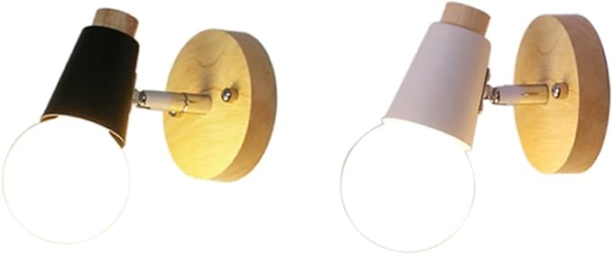 Minimalist Wall Lamp Solid Wood Base Fixture for Bedroom and Hallway Modern Loft Decor No Bulb Included Space-Saving Design for Home Lighting