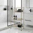 Bath Bliss Satin 3 Tier Storage Shelf Nickel | Dimensions: 17.3