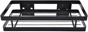 Hoshen Kitchen Hanging Buckle Spice Rack, Wrought Iron Coating Storage Rack, Wall-Mounted Spice Bottle Jam Storage Rack, Bathroom Storage Rack，1 Piece ，Black，35CM