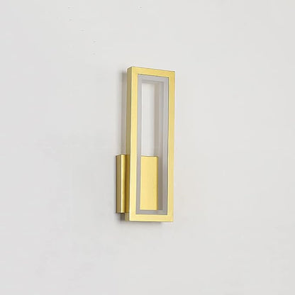 LED Wall Light Modern Metal Wall Sconce Lighting 16W Bedside Wall Lamp, Nordic Rectangle Wall Sconces Indoor Wall Wash Lights for Living Room Bedroom Bedside Hallway