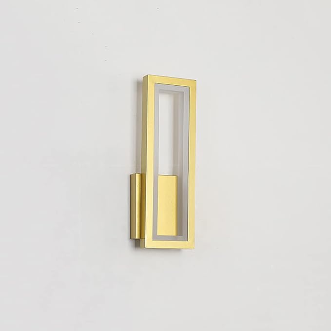 LED Wall Light Modern Metal Wall Sconce Lighting 16W Bedside Wall Lamp, Nordic Rectangle Wall Sconces Indoor Wall Wash Lights for Living Room Bedroom Bedside Hallway