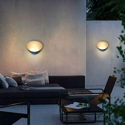 ANCIENTPWR Black Wall Sconce, Modern LED Wall Lamp – 3000K Warm White Hardwired Wall Light, Matte Finish Artistic Sconce for Living Room, Bedroom, Hallway, Corridor (2 Pack)