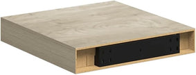 Floating Wall Shelf Oak Honeycomb MDF Metal Mounted Display Unit 4 Pieces Set for Living Room Office Storage and Organization
