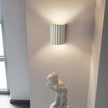 7 Inch Large Contemporary White Wall Sconce Modern Wall Light Up and Down 2 Lights Wall Mounted Lamp Nordic Resin Plaster Sconces Lighting for Living Room Bed Room Stairway Hallway