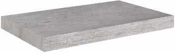 Concrete Grey Floating Wall Shelf Honeycomb MDF Metal 19.7x9.1x1.5 in Modern Storage with Invisible Mounting System for Living Room Office Decor