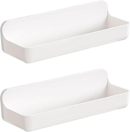 Diesisa 2pc Acrylic Wall Mounted Shower Caddy, Adhesive Shelf, Bathroom Shelves for Wall, No Drilling Hang Walls,Stick on Shelf, with Self Adhesive Tape, for Bathroom, Kitchen, Living Room