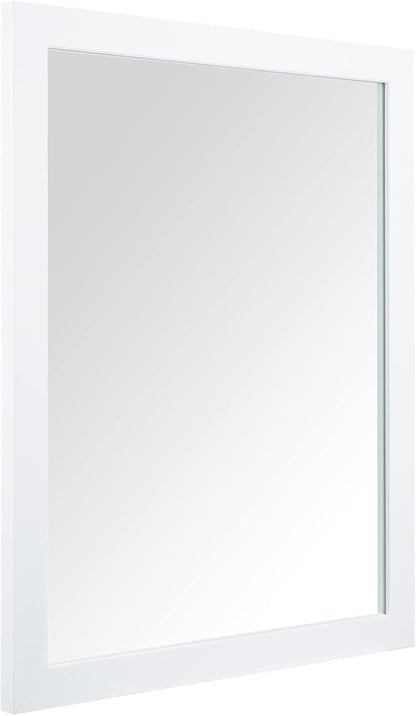 BOMINICA Rectangular Wall Mirror Framed Wall Mirror 16” x 20” for Bathroom, Living Room, Vanity, White
