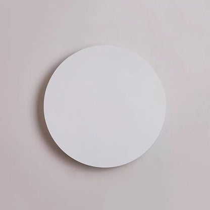 White Modern Wall Sconce Round Disc Sconces Wall Lighting Metal Circular Stairwell Lighting 3000K Warm LED Wall Lights for Living Room Bedroom Stairway - 10"