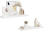 White Honeycomb Floating Wall Shelf Set of 2, MDF and Metal Modern Shelves for Living Room Bedroom Office, Invisible Mounting, Decorative Storage Display Unit, Easy