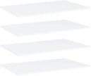 Set of 4 Wall Mounted Floating Shelves, 31.5 x 19.7 inch White Engineered Wood Storage Shelves for Living Room, Bedroom, and Home Office Organization
