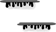 SetGame 2-Pack Acrylic Small Wall Shelves - 12 Inch Floating Shelf for Walls, Home Wall Display Ledges for Storage, Room Décor, Small Album & Items Organizer Display