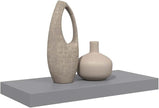 Grey Honeycomb MDF Metal Floating Wall Shelf 19.7 x 9.1 x 1.5 in, Modern Matte Finish for Display and Storage, Supports 15.4 lbs, Easy Installation with Mounting Hardware