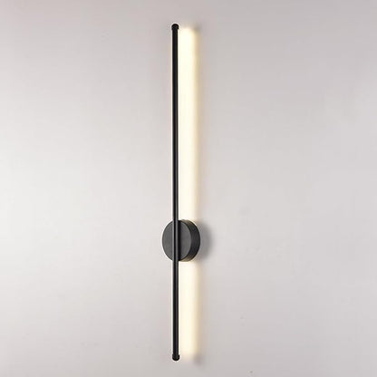 Nordic LED Linear Wall Sconce - Minimalist Aluminum Light for Living Room, Bedroom, and More(Black,100cm)