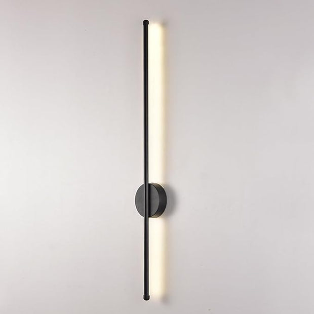 Nordic LED Linear Wall Sconce - Minimalist Aluminum Light for Living Room, Bedroom, and More(Black,X-Large)