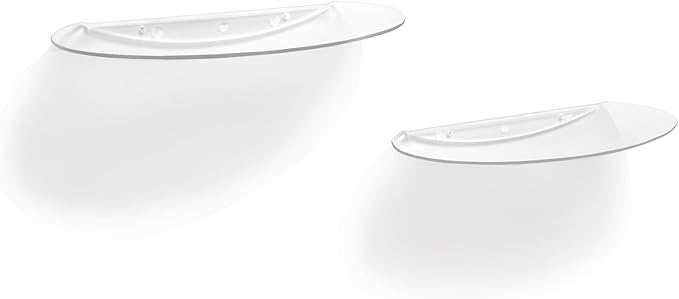 SetGame 2-Pack Acrylic Small Wall Shelves Wall Decor Wall Mounted, 12