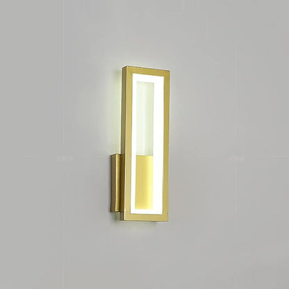 LED Wall Light Modern Metal Wall Sconce Lighting 16W Bedside Wall Lamp, Nordic Rectangle Wall Sconces Indoor Wall Wash Lights for Living Room Bedroom Bedside Hallway
