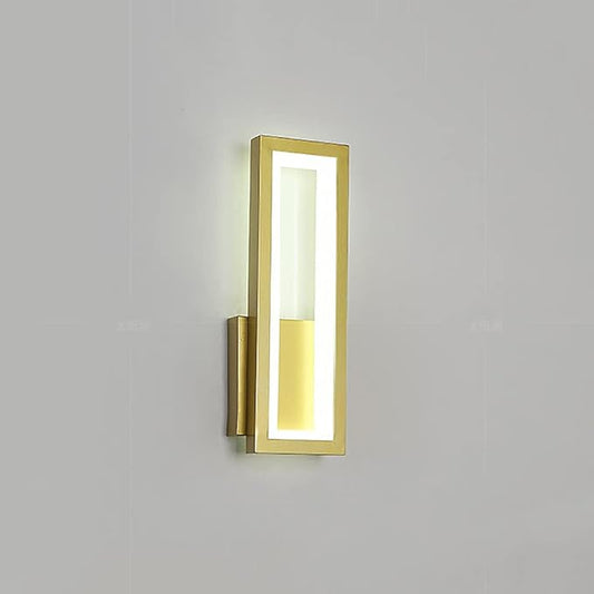 LED Wall Light Modern Metal Wall Sconce Lighting 16W Bedside Wall Lamp, Nordic Rectangle Wall Sconces Indoor Wall Wash Lights for Living Room Bedroom Bedside Hallway