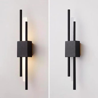 LED Linear Wall Sconce Lighting Modern Wall Lamp Indoor Wall Wash Light 10W 3 Color Mode Wall Mounted Lamps Hardwired Vanity Sconces for Living Room Bedroom Hallway (Color : Svart, Size : L