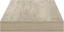 Floating Wall Shelf Set of 2, Oak Honeycomb MDF with Metal Frame, Modern Invisible Mount Shelves for Home Display and Storage, 19.7x9.1x1.5 Inches, Matte Finish, Holds 15.4