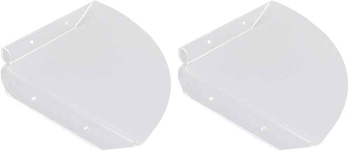 Acrylic Wall Mount Floating Corner Shelves 2pcs Quarter Round Shower Shelf, Sturdy Wall Storage Display Organizer for Bathroom Kitchen Bedroom Living Room 1.2 x 8.3 x 8.3in (Transparent)